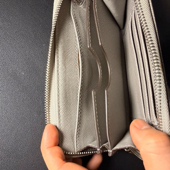 Michael Kors Cream Wristlet with Silver Accents - Picture 3 of 4